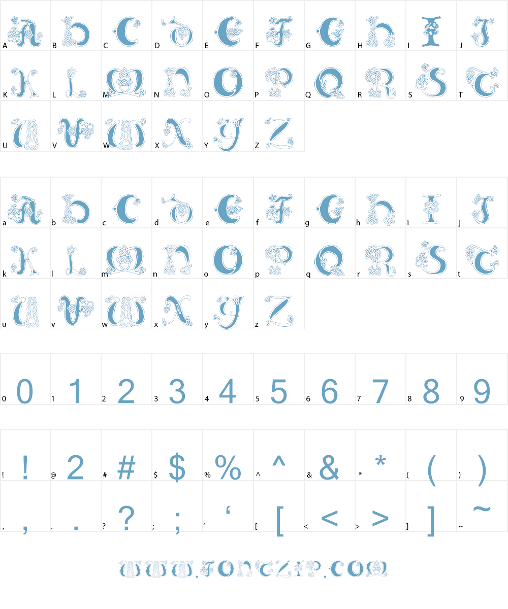 Celtic Knot Font Character
